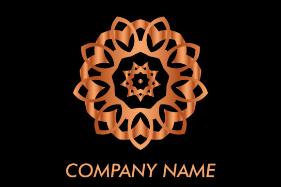 Abstract Logo Ornament Rose Gold Color
