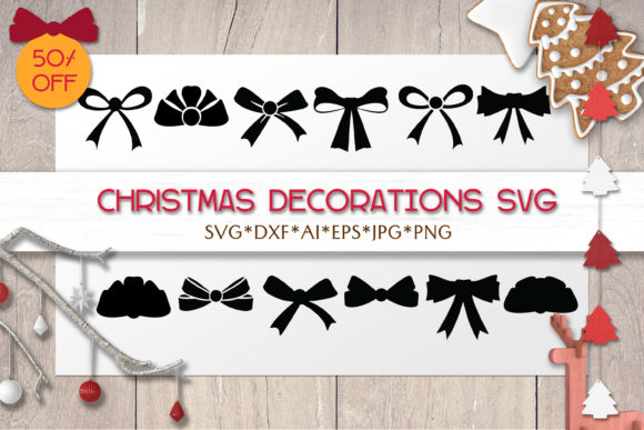 Christmas Decoration Bow Ribbon Graphics