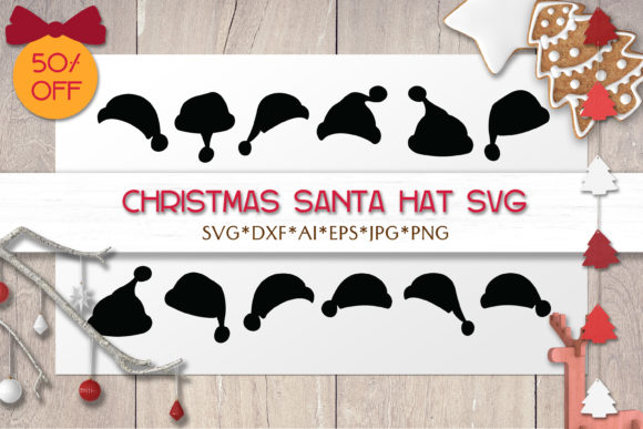 Christmas Santa Claus Hat Graphics & Decorative Elements