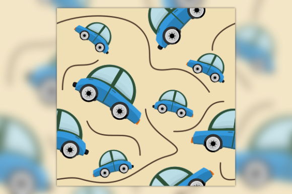 Classic Cars with Lines Seamless Pattern: Graphics and Patterns for Digital Sellers