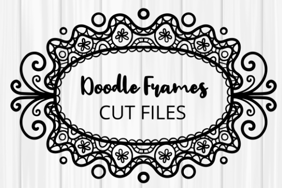 Folk Art Doodle Border Frames Cut Files