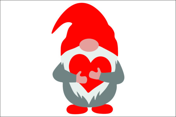 Gnome with Heart Cut Files