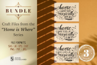 Home is Magic Funny Quote Bundle: Graphics and Crafts with Humor