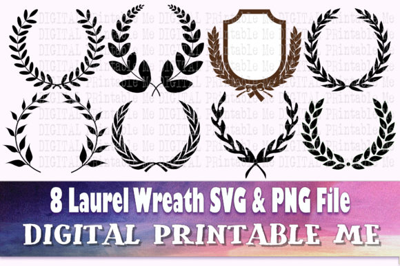 Laurel Wreath Svg Bundle for Crafts & Graphics