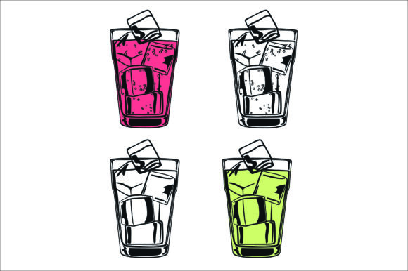 Lemonade Glass Graphics for Decorative Elements