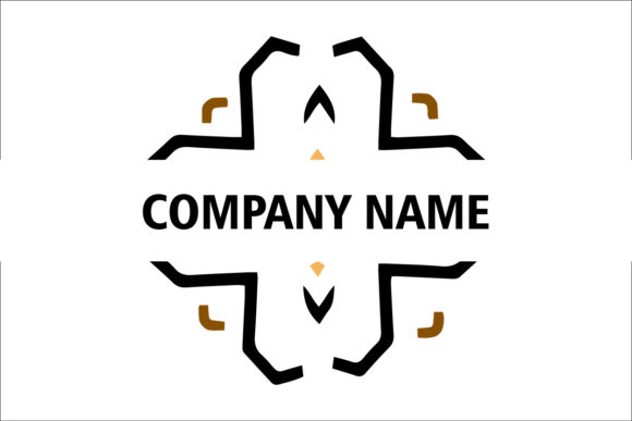 Logo Ornament Black Orange Graphics