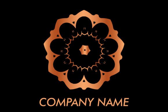 Logo Ornament Luxury Rose Gold Color Graphics