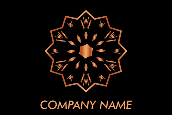 Logo Ornament Rose Gold Desain Graphics & Logos