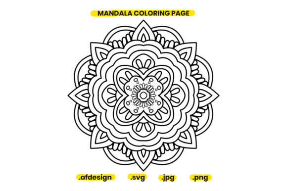 Mandala Coloring Page Design 03: Graphics and Coloring Pages Amp