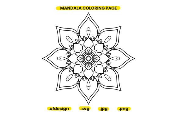 Mandala Coloring Page Design 04: Graphics and Coloring Pages Amp