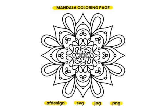 Mandala Coloring Page Design 05: Graphics and Coloring Pages Amp