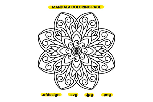 Mandala Coloring Page Design 07: Graphics and Coloring Pages Amp