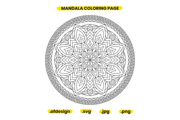 Mandala Coloring Page Design 17: Graphics and Coloring Pages Amp