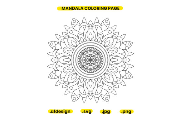 Mandala Coloring Page Design 24: Graphics and Coloring Pages Amp