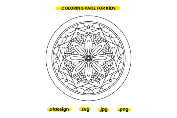 Mandala Coloring Page Design 29: Graphics & Coloring Pages Amp