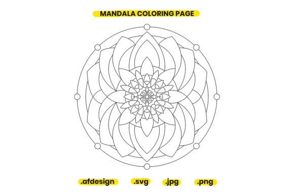 Mandala Coloring Page Design 33: Graphics and Coloring Pages Amp