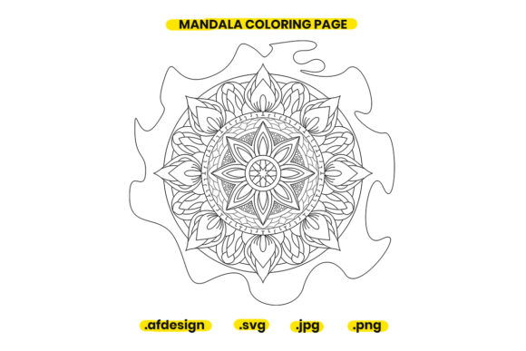 Mandala Coloring Page Design 38: Graphics & Coloring Pages Amp