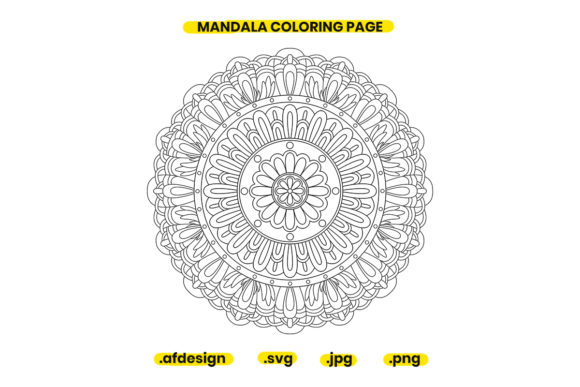 Mandala Coloring Page Design 41: Graphics and Coloring Pages Amp