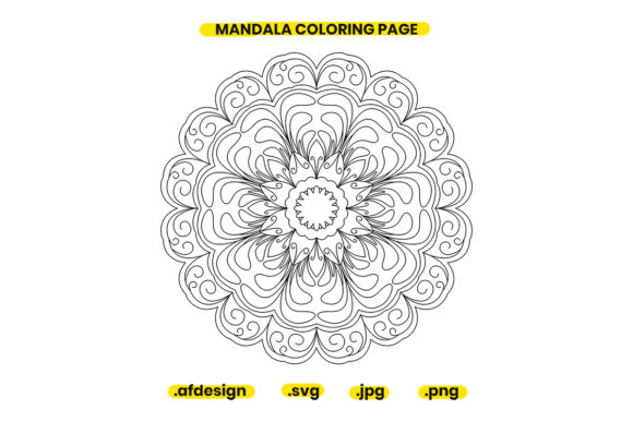 Mandala Coloring Page Design 42