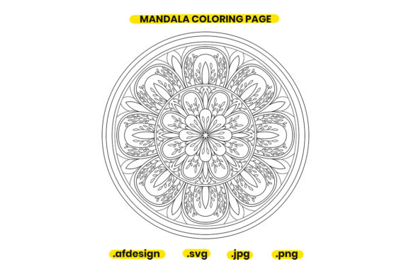 Mandala Coloring Page Design 47: Graphics and Coloring Pages Amp