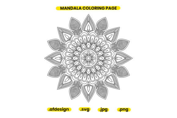 Mandala Coloring Page Design 50 Graphics