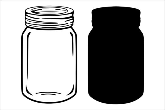 Mason Jar Graphics for Decorative Elements