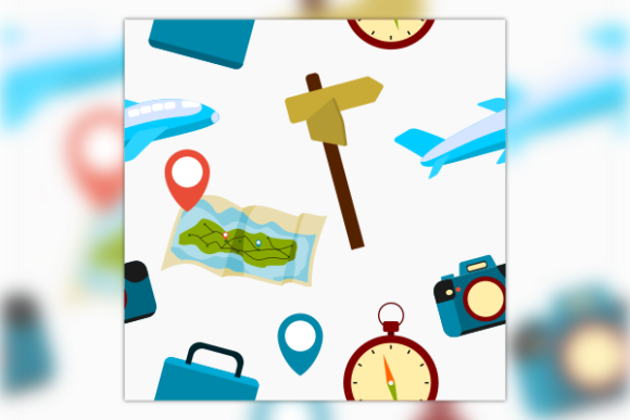 Travel Equipment Seamless Pattern: Graphics and Patterns for Creative Publishing