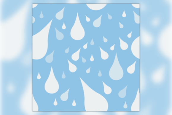 Water Drops Vector Seamless Pattern