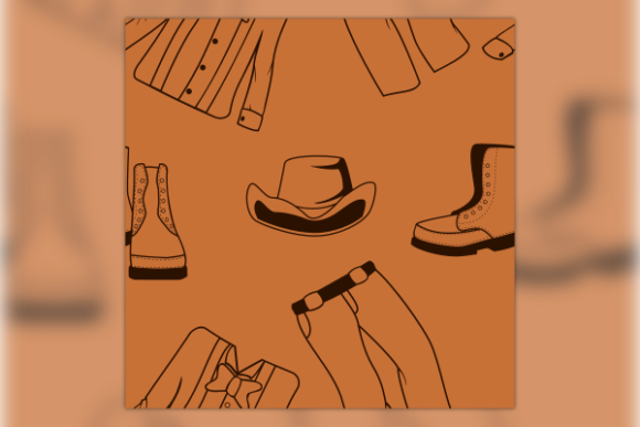 Western Men Clothes Seamless Pattern
